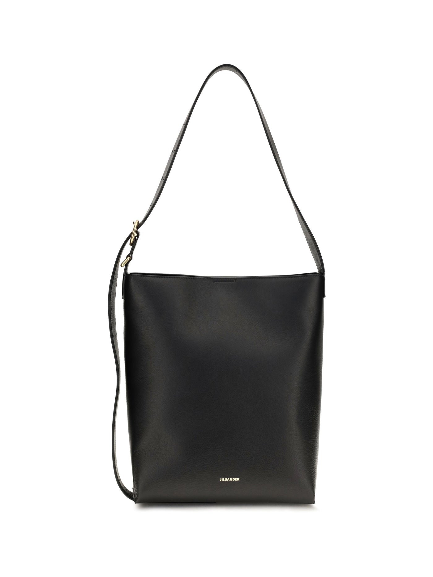 Jil Sander Cannolo Shoulder Bag — Black Calf Leather Bos Taurus