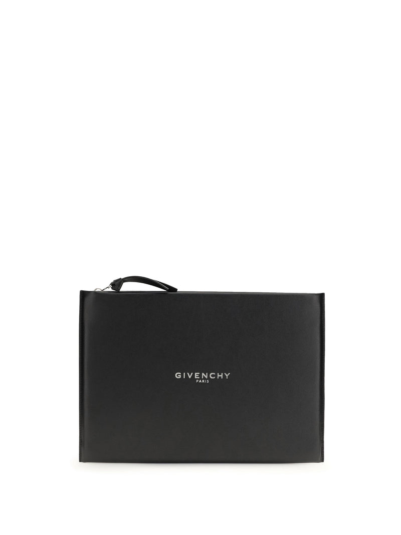 Givenchy Antigona Clutch — Black Calfskin Leather