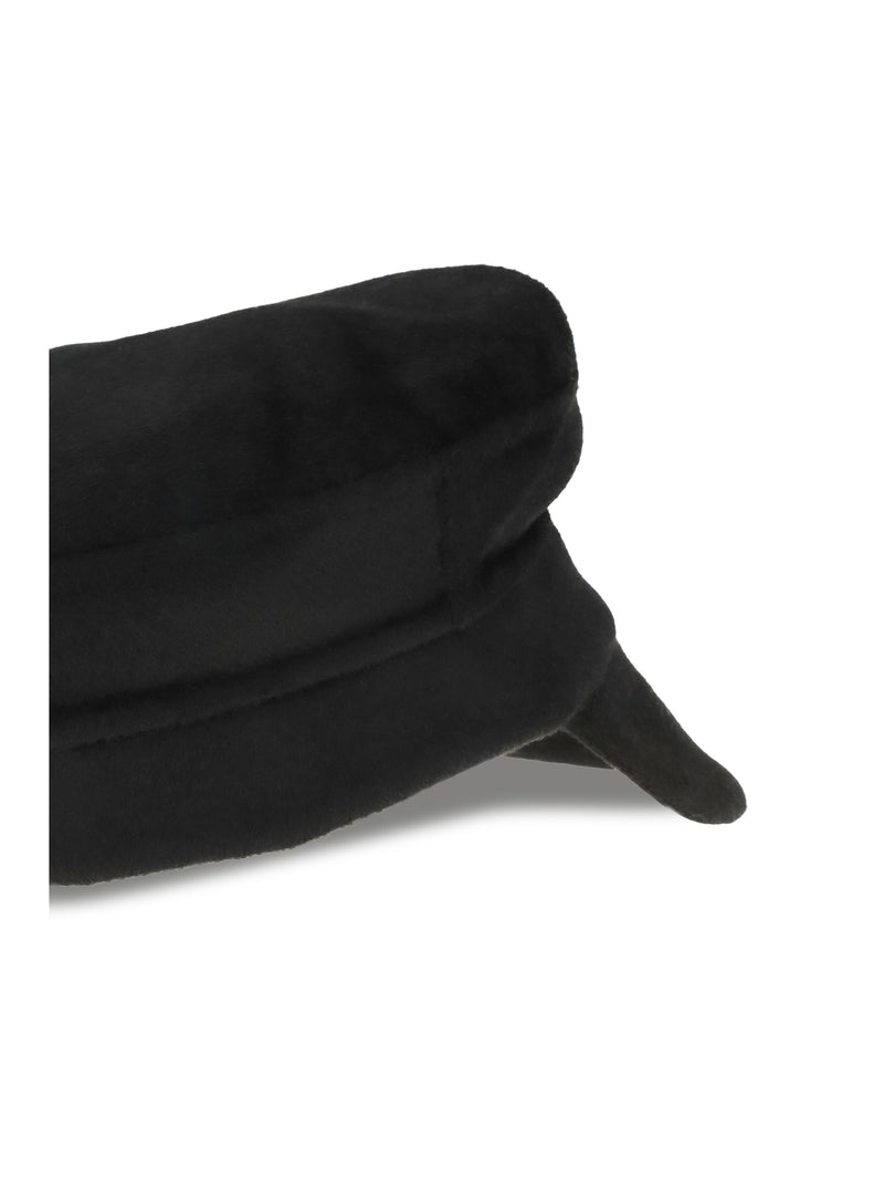 P.a.r.o.s.h. D010521 Wool Flat Cap — Black Caps