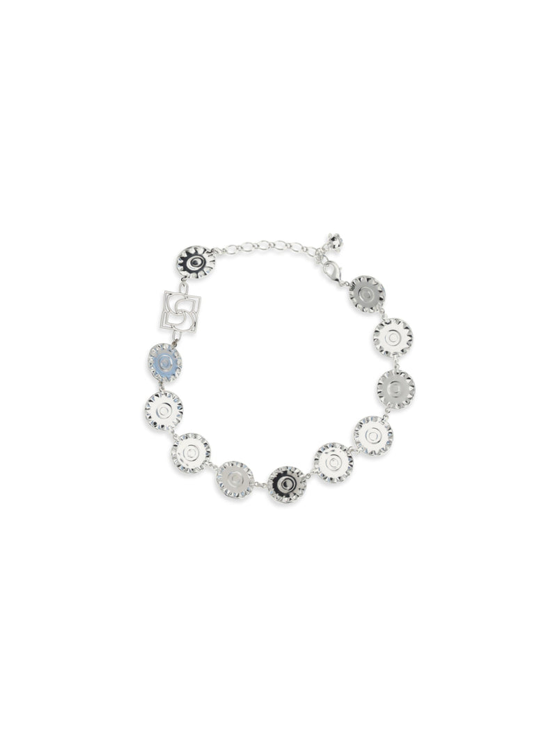 Magda Butrym Pearl And Crystal Necklace — Silver Metal Necklaces