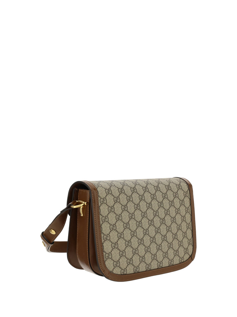 Gucci Horsebit Shoulder Bag — Brown