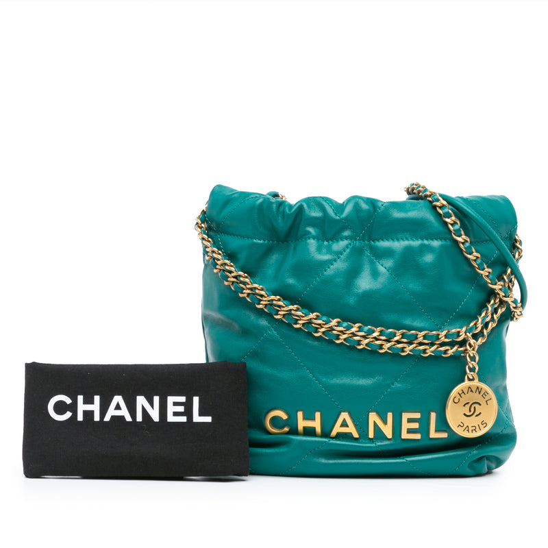 Mini Shiny Calfskin 22 Handbag - Image 9