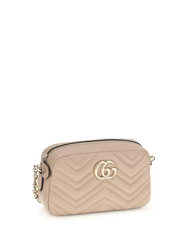 Gucci Gg Marmont Shoulder Bag — Beige Calf Leather