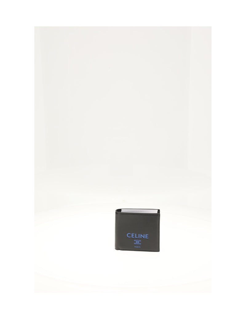 Celine Lamb Leather Bifold Wallet — Black