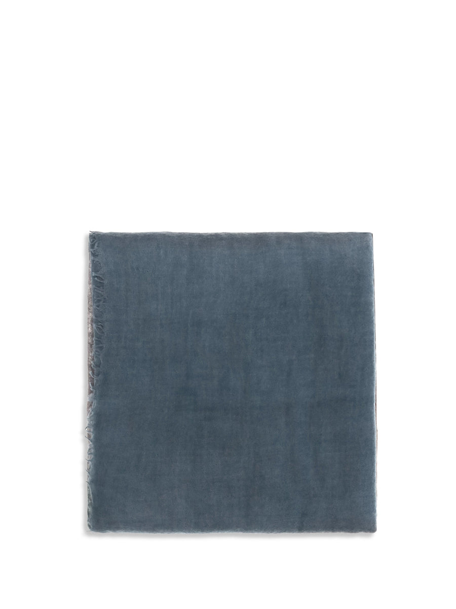 Mirror The Sky Soufflé Scarf — Blue Kashmir/capra Hircus Scarfs