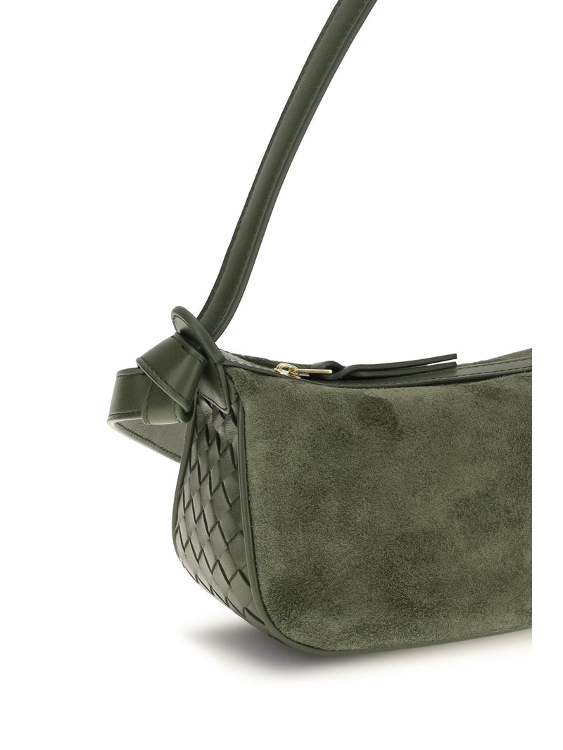 Bottega Veneta Nodo Shoulder Bag — Green Calf Leather (bos Taurus)