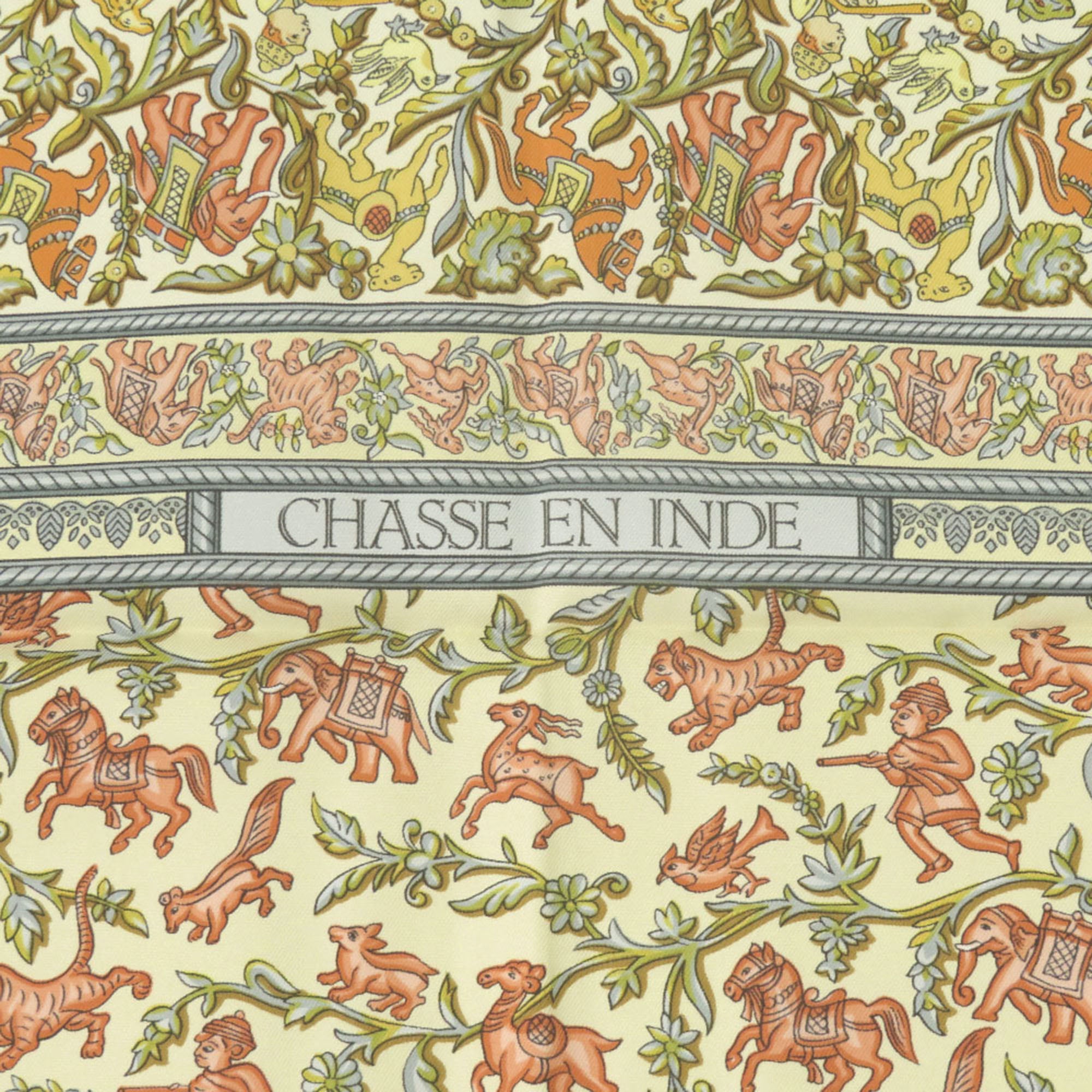 Chasse En Inde Silk Scarf 90 - Image 2