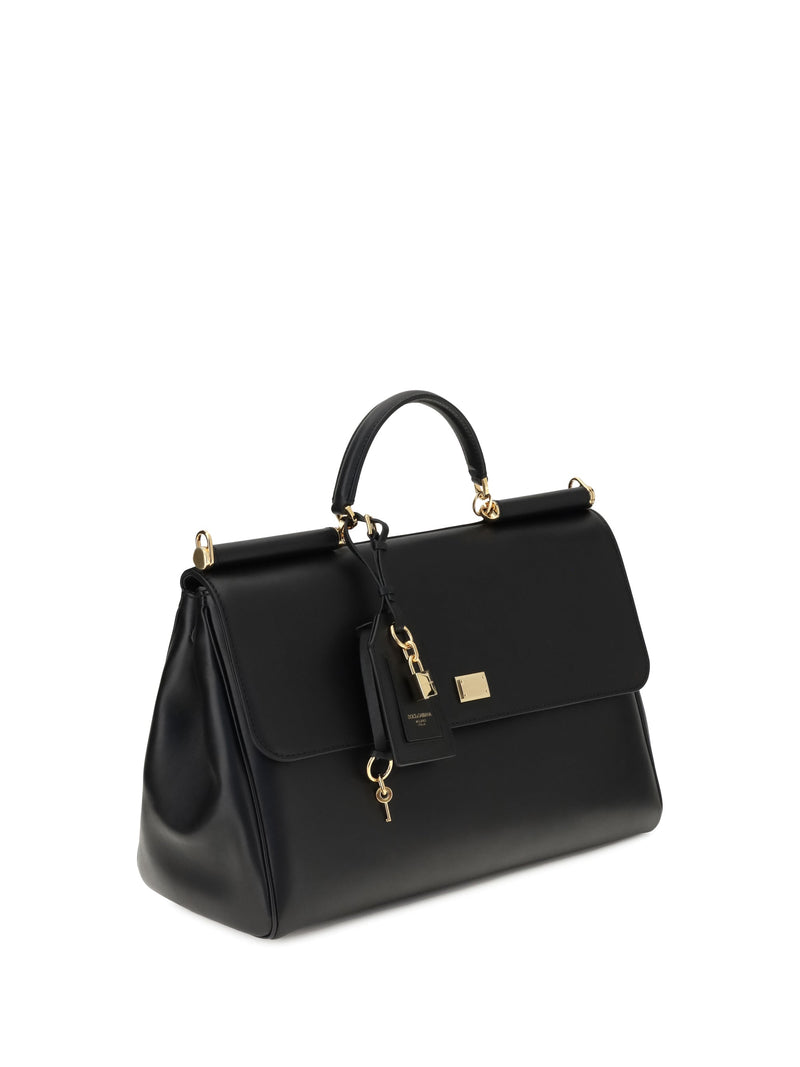 Dolce & Gabbana Calf Leather Shoulder Bag — Black Bos Taurus