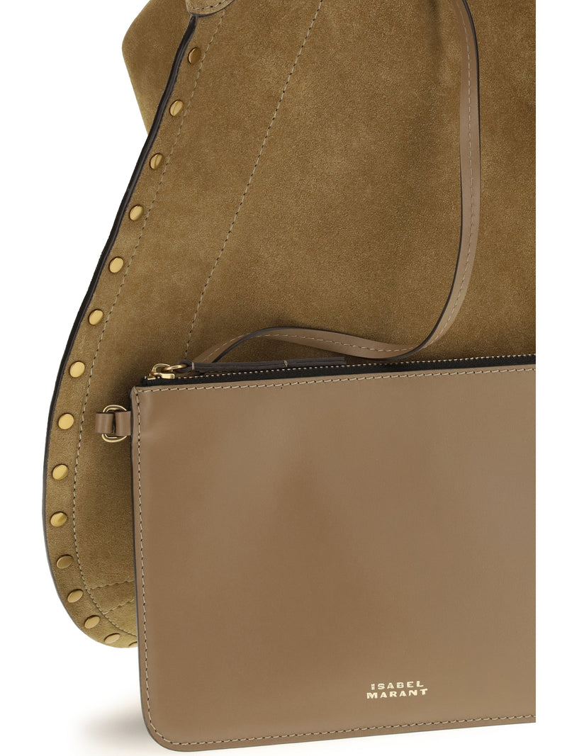 Isabel Marant Shoulder Bag — Taupe Calf Leather