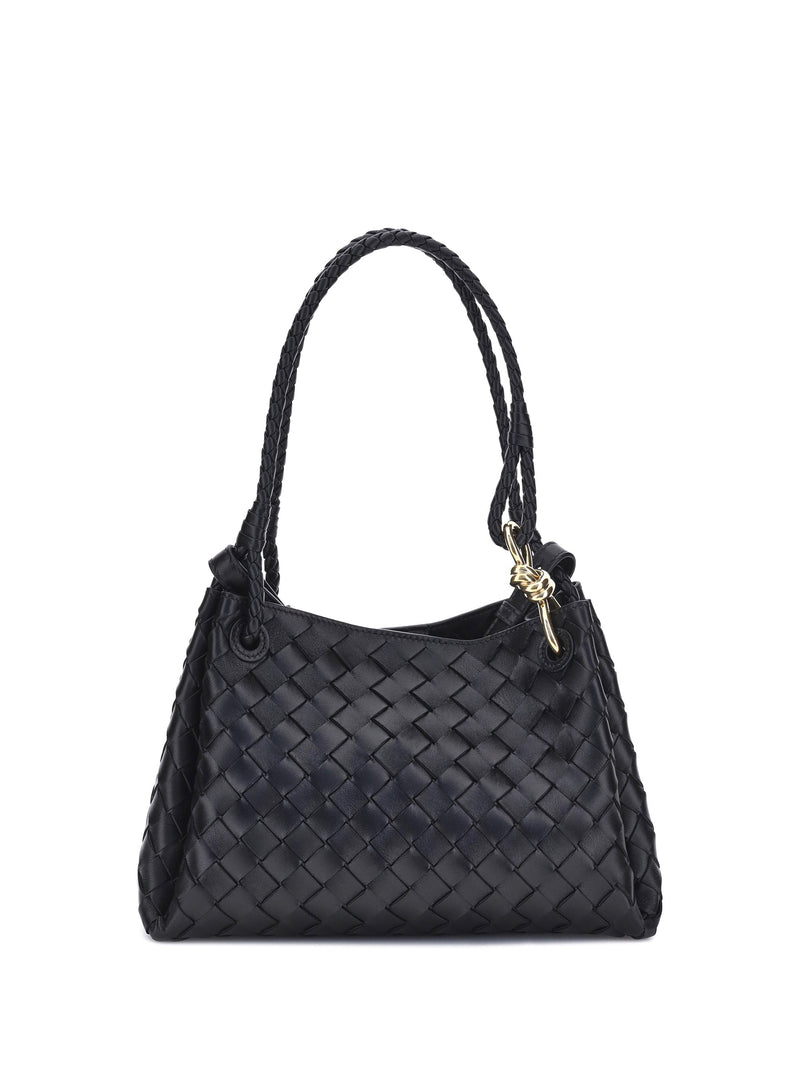 Bottega Veneta Shoulder Bag — Black Lamb Leather
