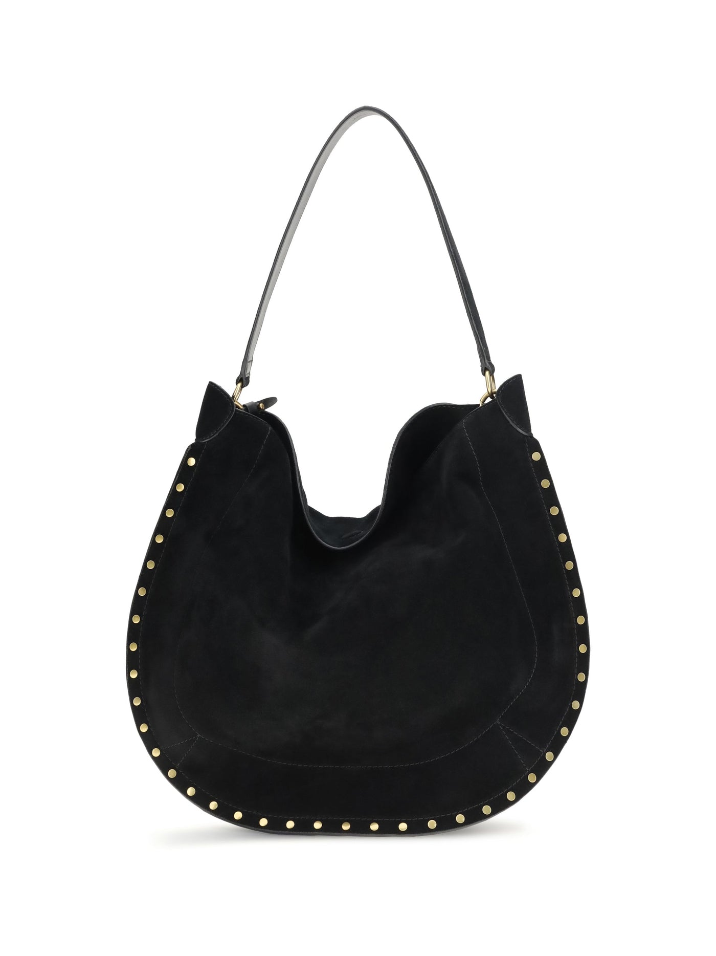 Isabel Marant Oskan Shoulder Bag — Black Calf Leather Bos Taurus