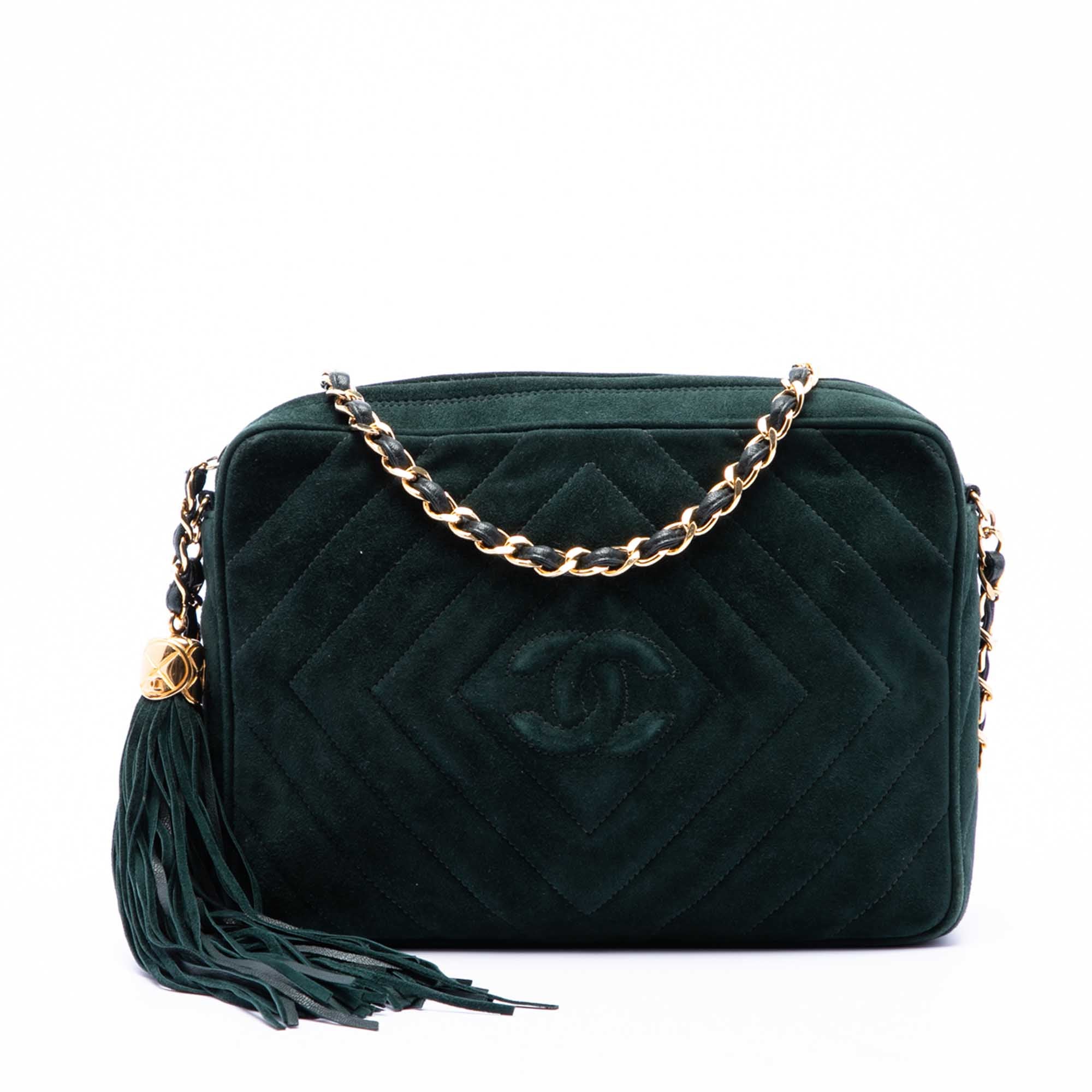 CC Chevron Suede Tassel Camera Bag - Image 1