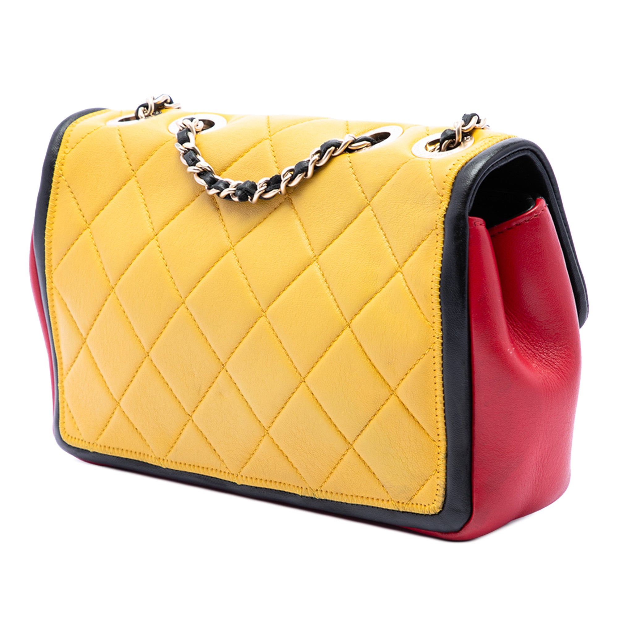 Mini Tricolor Lambskin Graphic Flap - Image 2