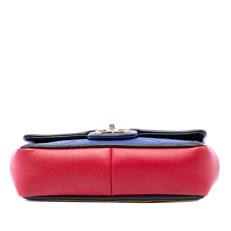 Mini Tricolor Lambskin Graphic Flap - Image 3