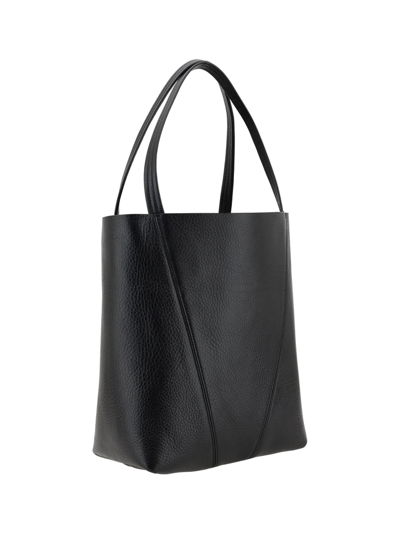 Chloé Spin Shoulder Bag — Black Calf Leather Bos Taurus