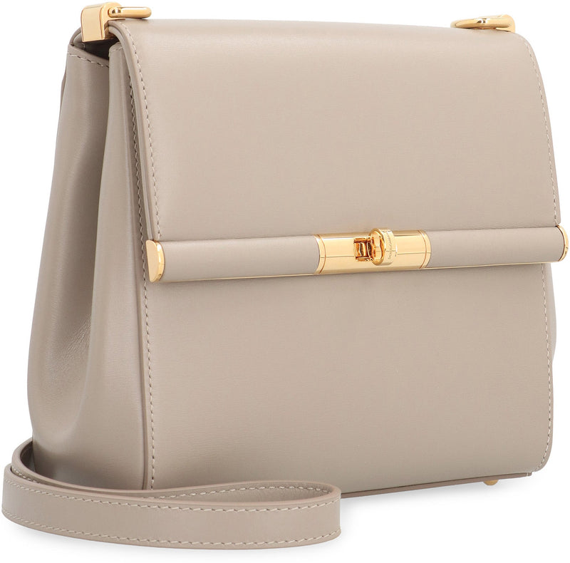 Dolce & Gabbana City Marlene Crossbody Bag — Taupe Calf Leather