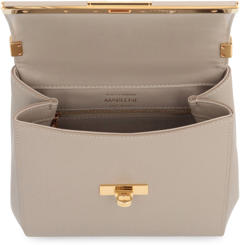 Dolce & Gabbana City Marlene Crossbody Bag — Taupe Calf Leather