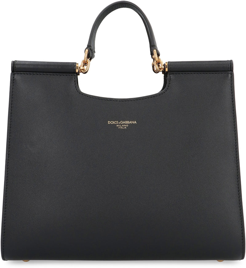 Dolce & Gabbana Sicily Tote Bag — Black Calf