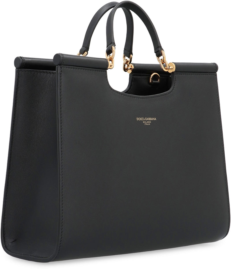 Dolce & Gabbana Sicily Tote Bag — Black Calf