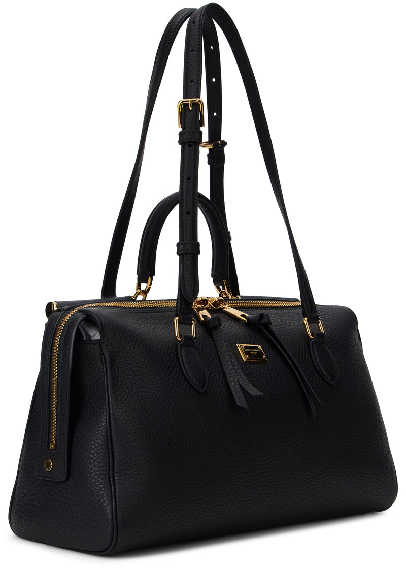 Dolce & Gabbana Calfskin Pvc Tote Bag — Black
