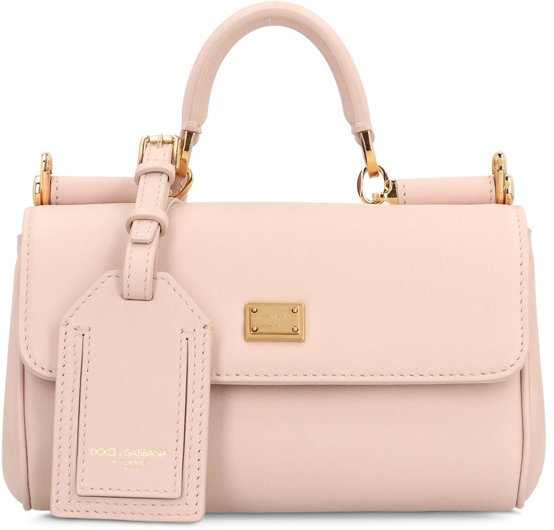 Dolce & Gabbana My Sicily Top Handle Bag — Pink Calf