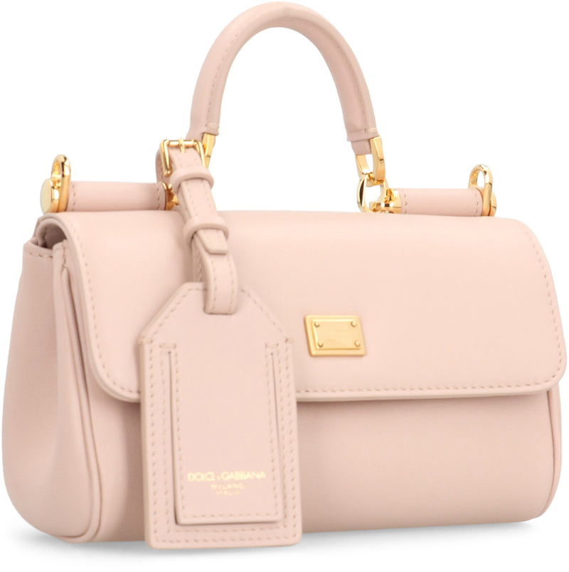 Dolce & Gabbana My Sicily Top Handle Bag — Pink Calf