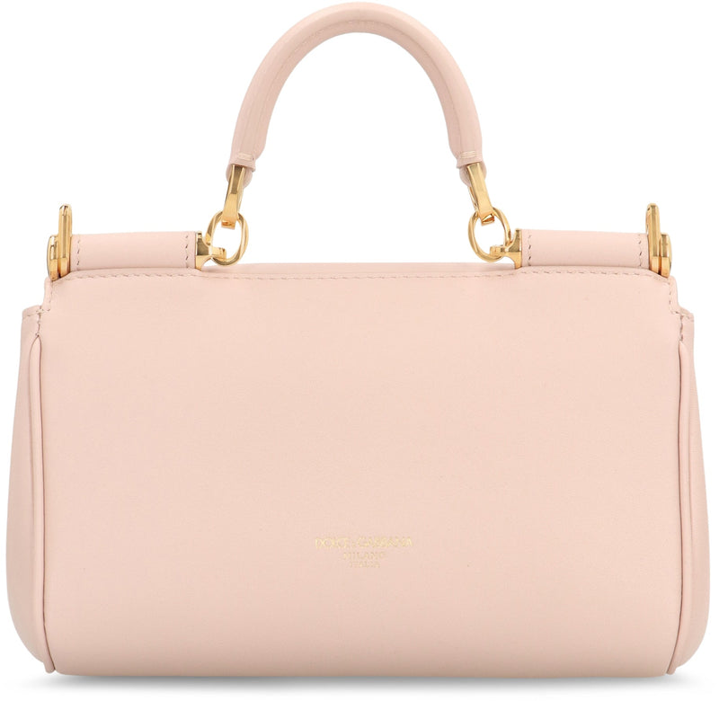 Dolce & Gabbana My Sicily Top Handle Bag — Pink Calf