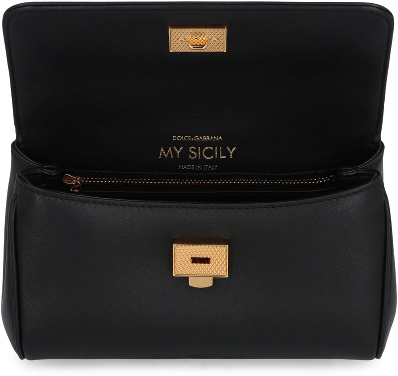 Dolce & Gabbana Top Handle Bag — Black Calf