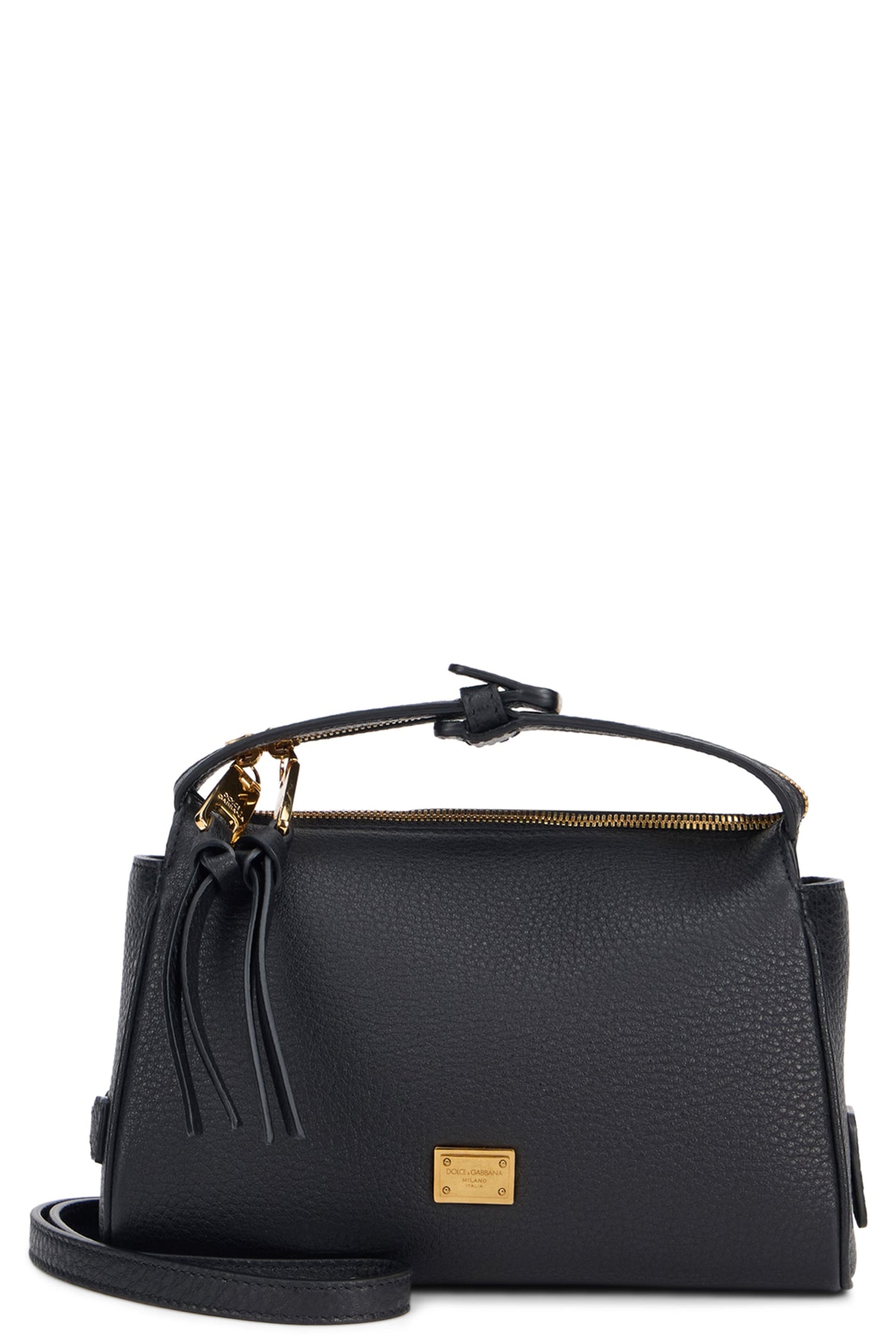 Dolce & Gabbana Vittoria Shoulder Bag — Black Leather