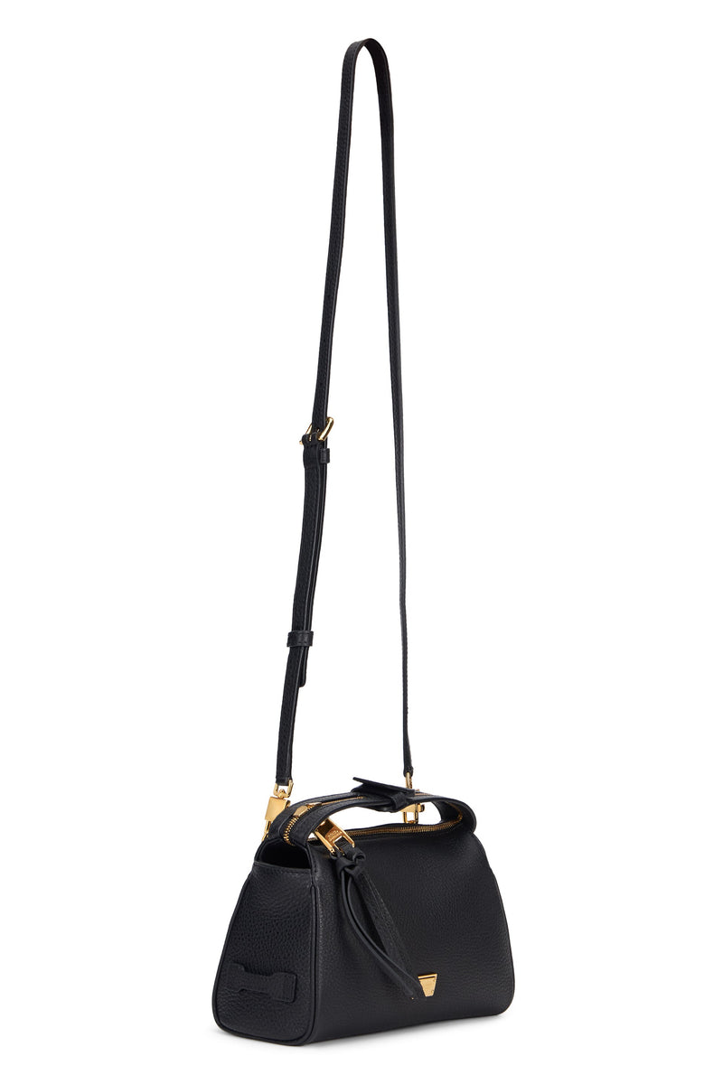 Dolce & Gabbana Vittoria Shoulder Bag — Black Leather