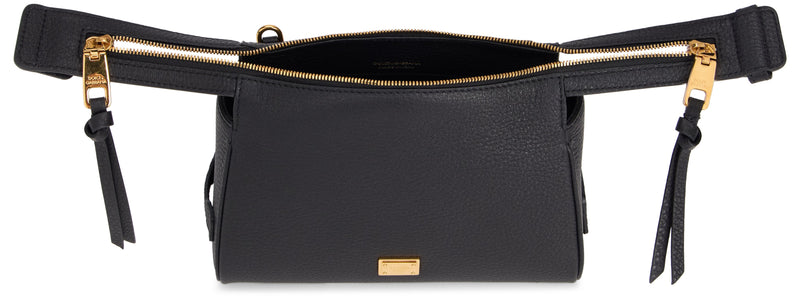 Dolce & Gabbana Vittoria Shoulder Bag — Black Leather