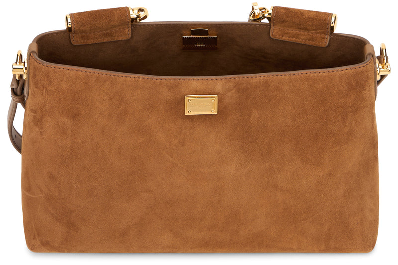 Dolce & Gabbana Bb7896 Top Handle Bag — Brown Calfskin