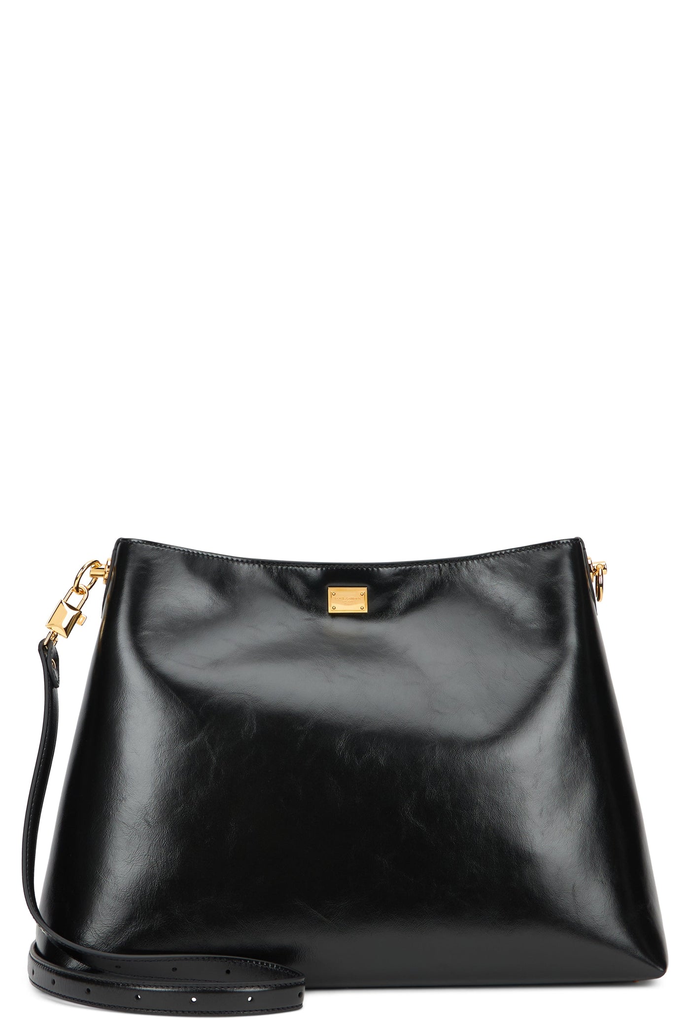 Dolce & Gabbana Smooth Calfskin Shoulder Bag — Black