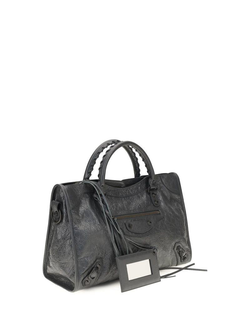Balenciaga Le City Shoulder Bag — Gray Lamb (ovis Aries)