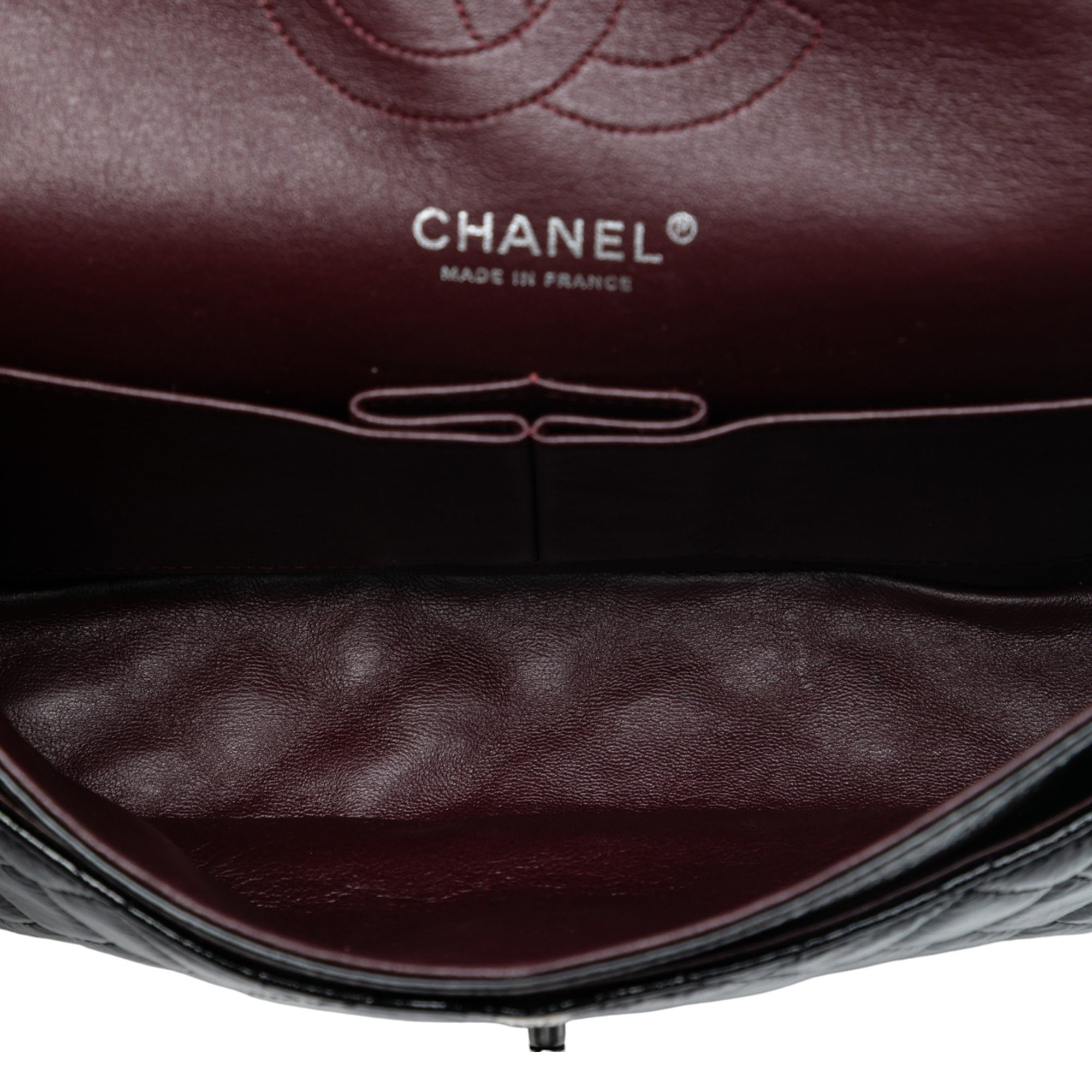 Medium Classic Distressed Patent Double Flap - Image 4