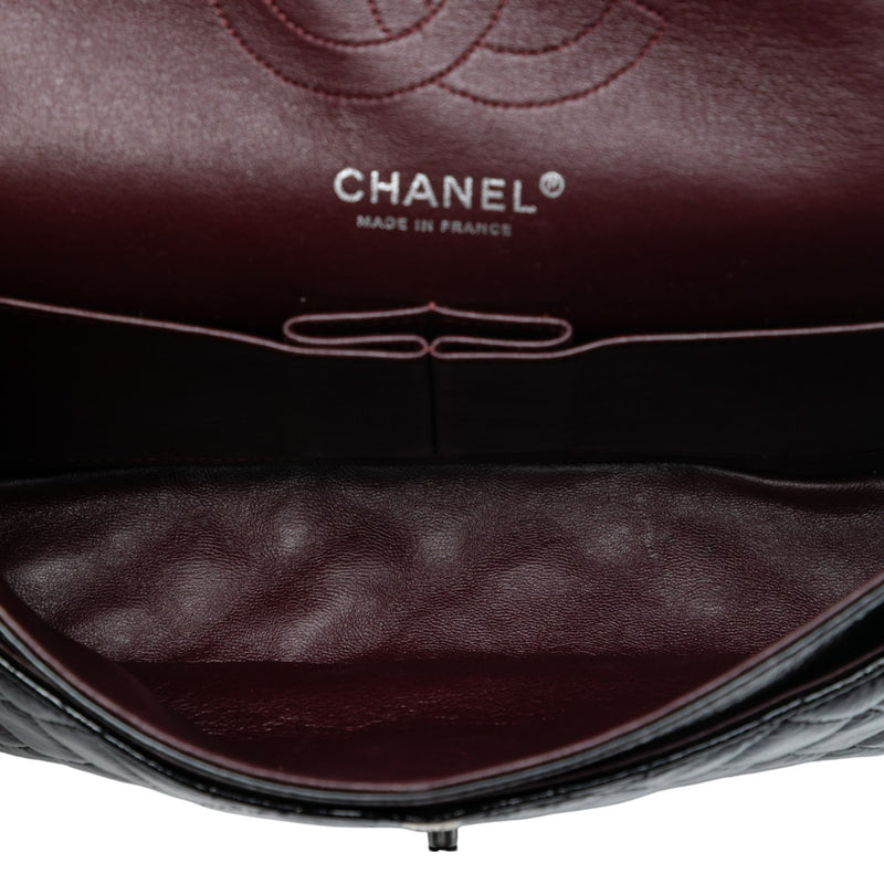 Medium Classic Distressed Patent Double Flap - Image 4