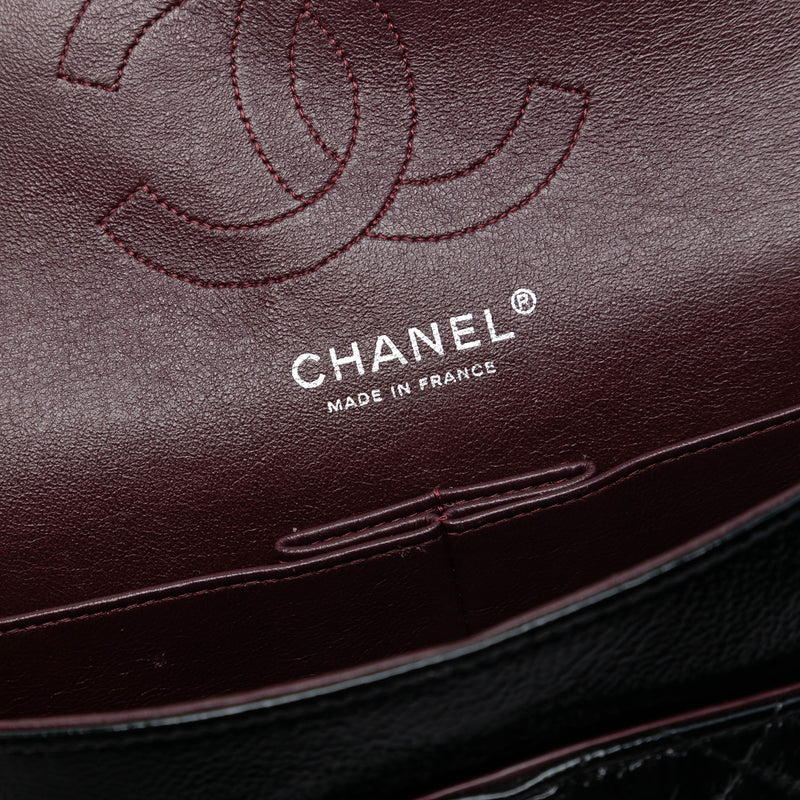 Medium Classic Distressed Patent Double Flap - Image 5