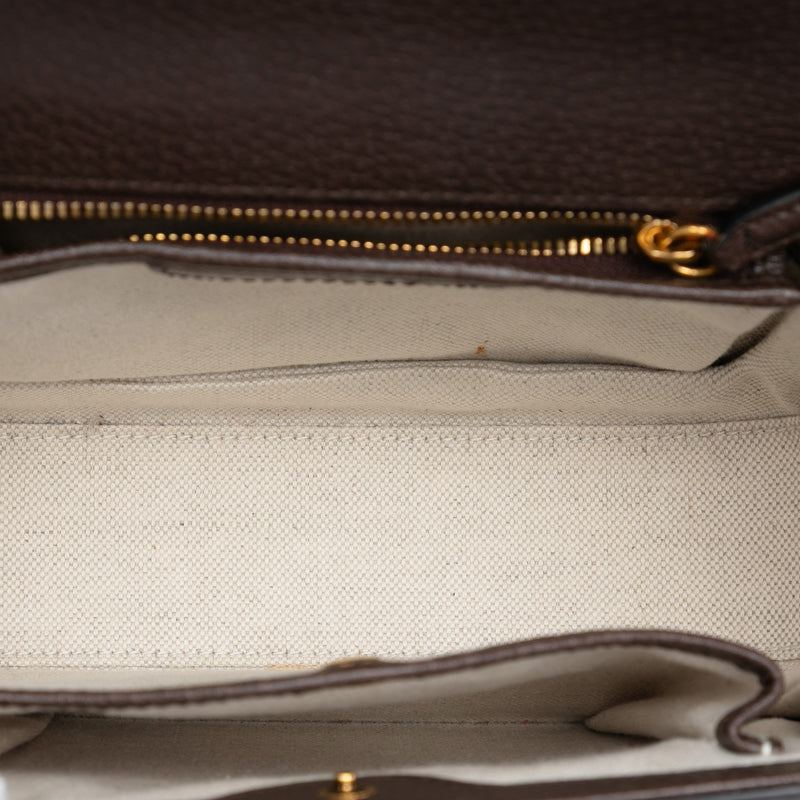 Small Jumbo GG Canvas Bamboo 1947 Top Handle Bag - Image 4