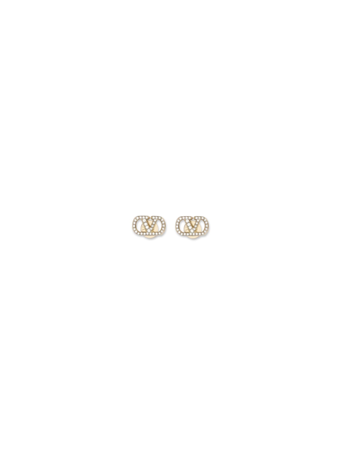 Valentino Garavani Vlogo Earrings — Gold Brass