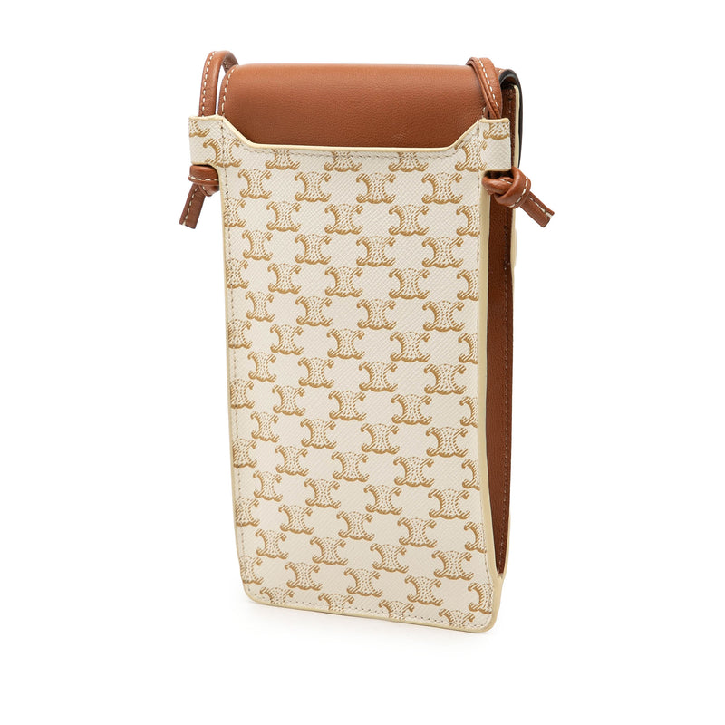 Triomphe Coated Canvas Phone Pouch Flap Crossbody - Image 2