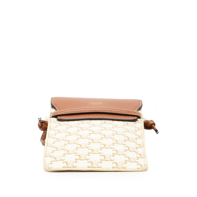 Triomphe Coated Canvas Phone Pouch Flap Crossbody - Image 3