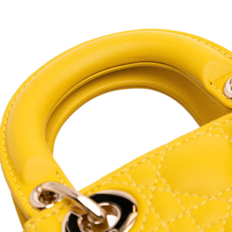 Micro Lambskin Cannage Lady Dior - Image 10