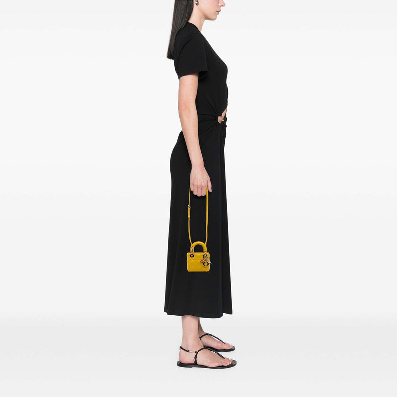 Micro Lambskin Cannage Lady Dior - Image 11