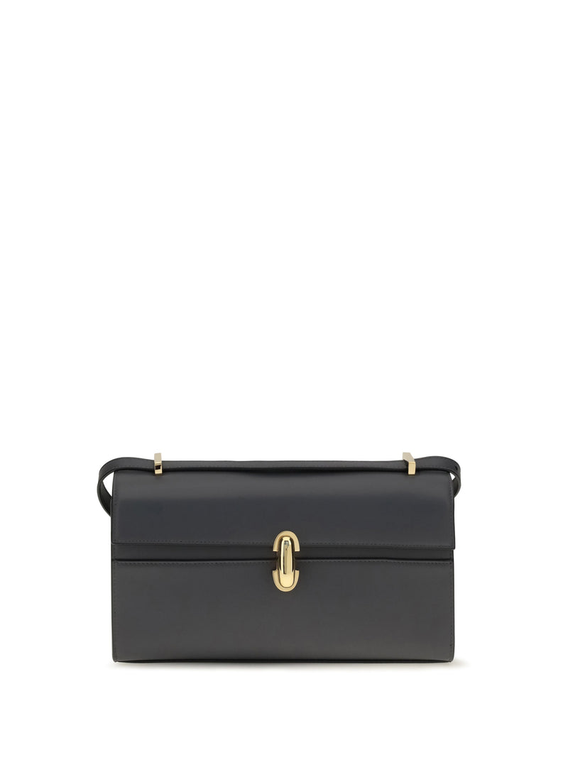 Savette Symmetry 26 Shoulder Bag — Black Calf Leather