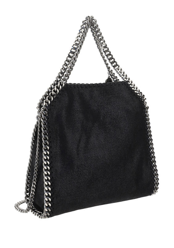 Stella Mccartney Falabella Mini Shoulder Bag — Black Polyester