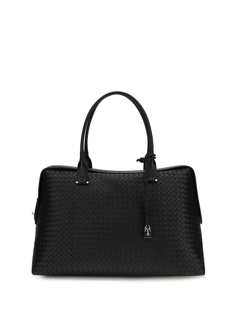 Bottega Veneta Duffels Shoulder Bag — Black Lamb Leather