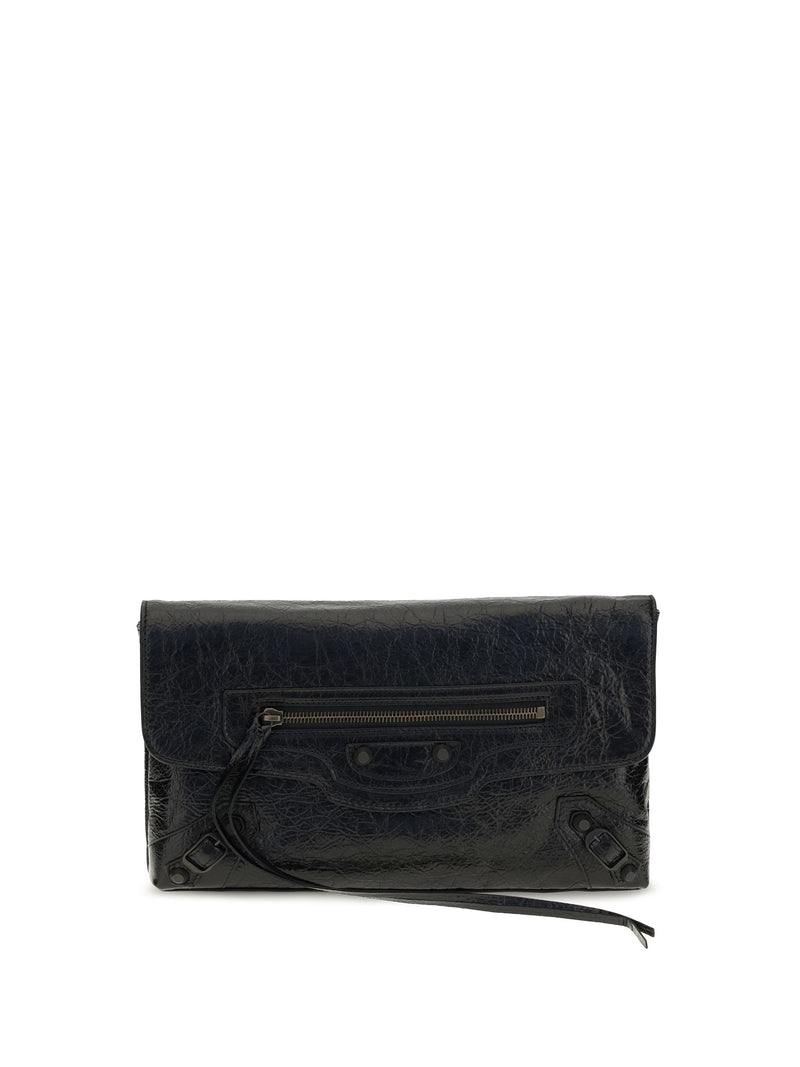 Balenciaga Le City Clutch — Black Lambskin