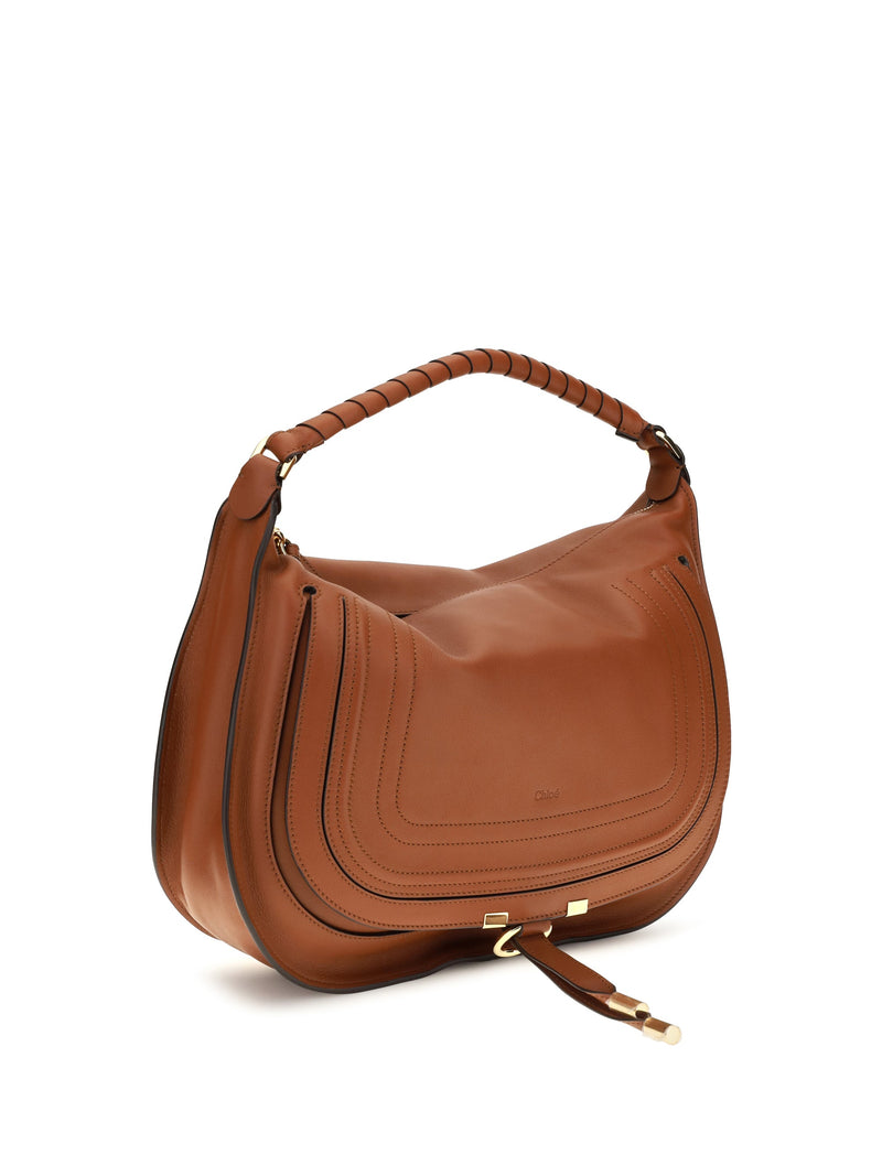 Chloé Marcie Shoulder Bag — Brown Calf Leather