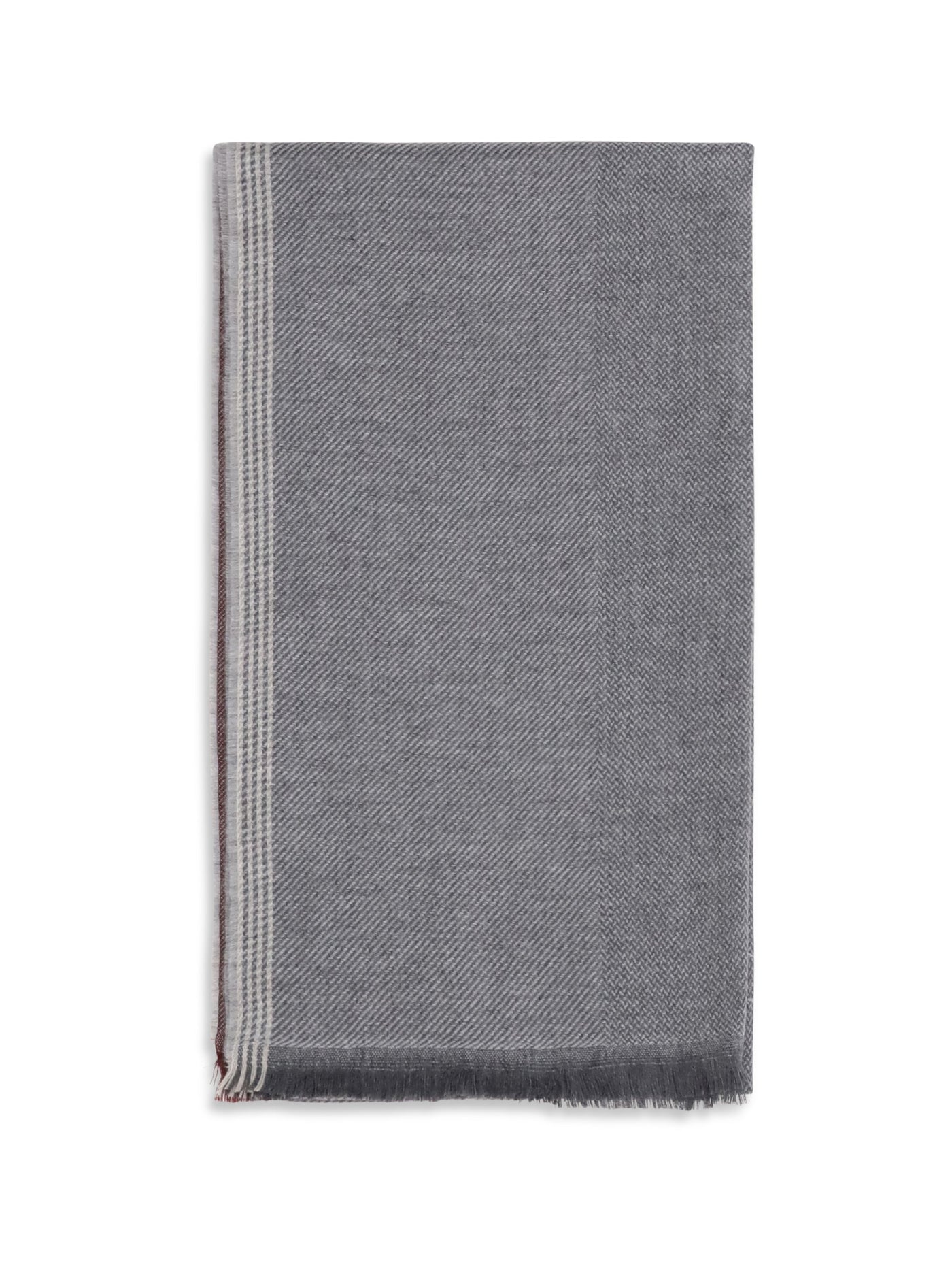 Brunello Cucinelli Cashmere Scarf — Gray Scarfs