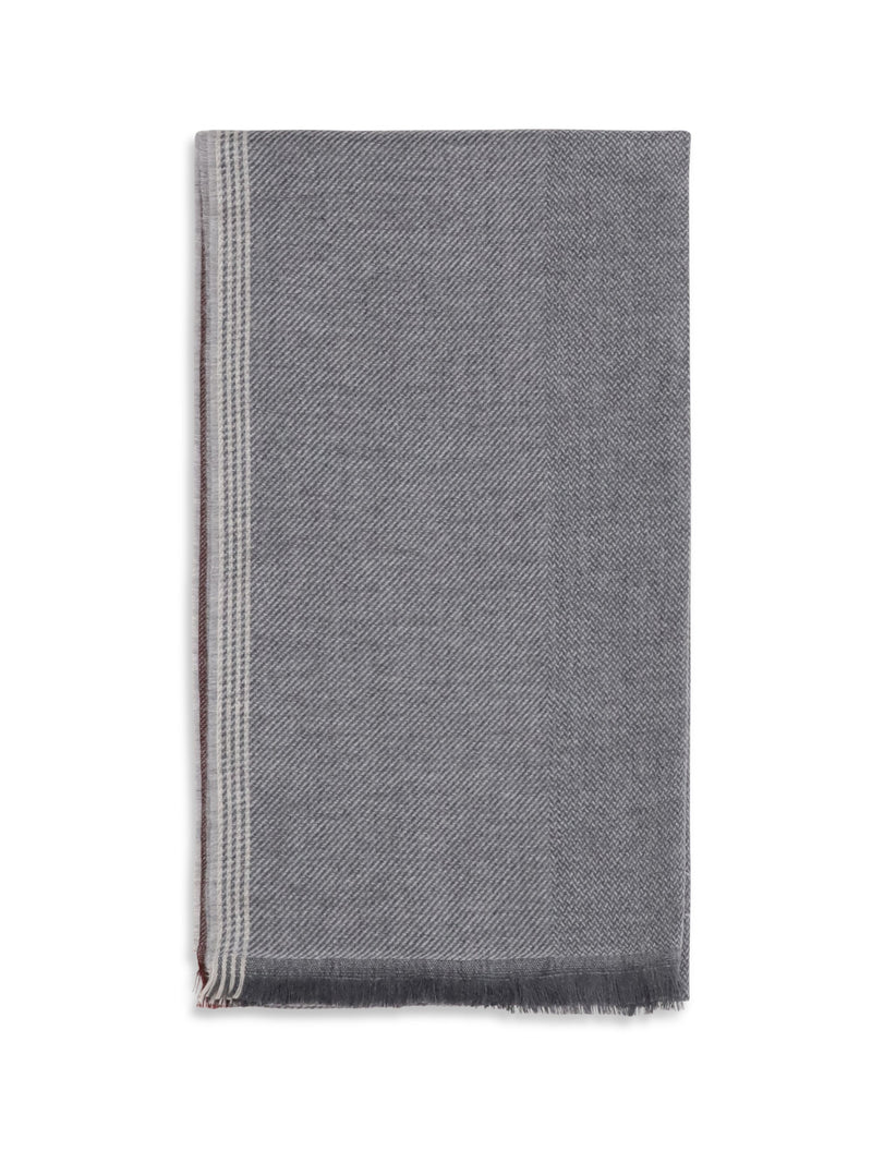 Brunello Cucinelli Cashmere Scarf — Gray Scarfs